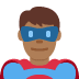 🦸🏾‍♂️ man superhero: medium-dark skin tone display on Twitter